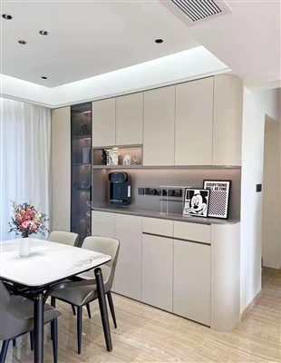 Lemari Dapur Modern Kayu Solid Kanada